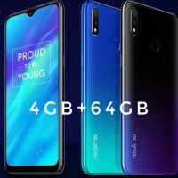 realme 3 garansi resmi RAM 4GB 4/64 RILMI real me realmi- hitam