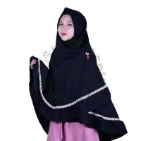 khimar syari arabian crepe renda / jilbab instan/ humaira arabian /