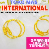 Promo anting kenip gipsi bayi baby anak baru lahir emas 24k original