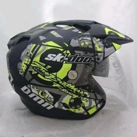Helm Double Visor Helem SKI Kuning Setara KYT INK GM WTO NHK - Helme