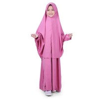 Jual Bajuyuli Baju Muslim Anak Perempuan Gamis Syar i Polos Pink WSDP0