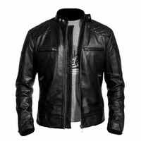 Jaket Pria Terlaris Jaket Motor Cowok Laki Laki Kulit Racing - Hi