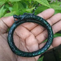 Gelang AKAR BAHAR TALIARUS TALI ARUS HIJAU Ukir Naga kdinz 1