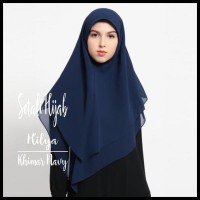 Ready Stok Setali Hijab Jilbab Khimar Instan Premium Cerutti - Navy