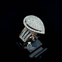 Cincin berlian fashion wanita 1.15 ct bahan emas putih kode 739