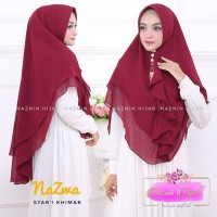 Jilbab Hijab Khimar Nazma Syari Instan Rempel 2 Layer Terbaru