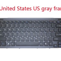 Laptop Keyboard for Sony VAIO VGN SR VGN-SR 148088322 81-31405002-07 United States US Black with Gray Frame