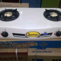 QUANTUM QGC 201 DMPC. KOMPOR GAS 2 TUNGKU. BURNER KUNINGAN. BARU