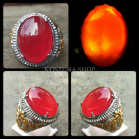 Jual CINCIN BATU AKIK RED BARON SUPER CRYSTAL HQ MODEL BATU Diskon