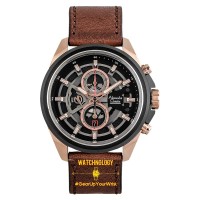 Jam Tangan Pria Alexandre Christie Original AC 6504 MCL Brown Rosegold