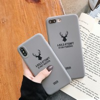 Apple iphone 5 5S 6 6S 7 8 Plus Case Soft Silicone Matte Deer Slim