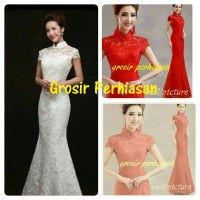 Promo WEDDING DRESS - BAJU AKAD NIKAH - LONG DRESS PUTIH - GAUN