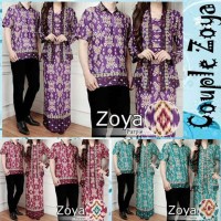 Baju Muslim Gamis Batik Couple Zoya - Baju Pesta Couple