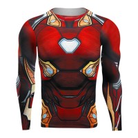 IMPORT ORI kaos sweeter Raglan Sleeve Avengers Iron pria 3D Printed