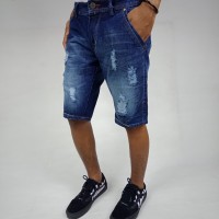 celana pendek sobek pria/celana Jeans pendek
