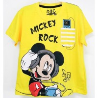 Kaos anak cowok Mickey Kuning Baju anak laki laki usia 1 - 10 tahun