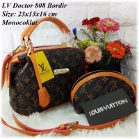TAS BATAM TAS WANITA IMPORT TAS LV DOCTOR 808 BORDIR SET DOMPET