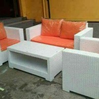 KURSI SOFA TAMU ROTAN SINTETIS 2*1*1
