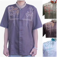 Baju Koko Pria Dewasa, Bordir Modern Muslim abii - Lengan Panjang
