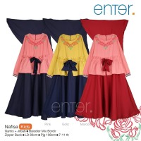 nafisa kids /set gamis anak 7-11 tahun by Enter