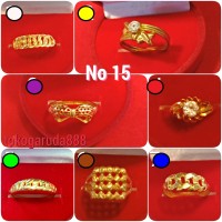 Cincin No 15 emas asli kadar 700 70% 22k 1 satu gram gold pita