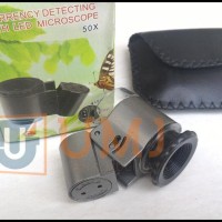 jual MINI MIKROSKOP LENSA 50X SENTER BATU CINCIN AKIK DILENGKAPI 2 LED