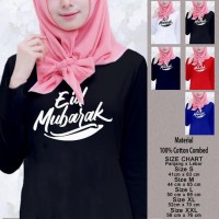 Kaos Baju Muslim Wanita SN-WLMSMY031 EID MUBARAK PITA S Limited