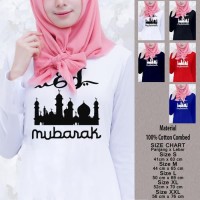 Kaos Baju Muslim Wanita SN-WLMSMY021 EID MUBARAK MASJID Murah