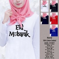 Kaos Baju Muslim Wanita SN-WLMSMY007 EID MUBARAK FONT A Limited