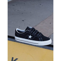 converse one star velcro black