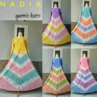 Gamis Kaos Nadia Baju Muslimah Lengan Panjang Fashion Batik Wanita