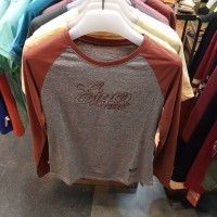 Kaos Cewek Eiger Honua Raglan Tees Women T-Shirt 91000 4532 Maroon Ori