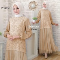 BEST SELLER!! GAMIS PESTA GILLEAN COKSU/ GAMIS BRUKAT MUSLIM