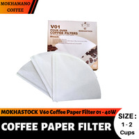 MOKHASTOCK V60 Coffee Paper Filter / Kertas Filter Kopi VCF-01-40W