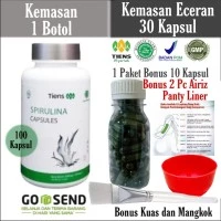 MASKER SPIRULINA TIENS 30 KAPSUL ORIGINAL/HILANGKAN JERAWAT&FLEK HITAM
