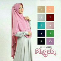 Hijab Khimar Pinguin Pad Hijab Instant Jilbab Instan Kerudung Syar'i