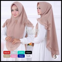 Jilbab Instan Hijab Syari Kerudung Khimar Ceruti Sifon Hanum Swarosky