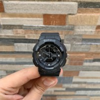 JAM TANGAN WANITA BABY G BGA110 FULL BLACK SPORTY