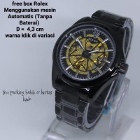 JAM TANGAN PRIA ROLEX AUTOMATIC BLACK BESAR D= 4,3 CM HA229