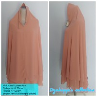 Jilbab instant ceruti jumbo tanpa belah depan khimar