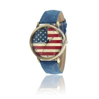 jam tangan fashion unisex pria dan wanita bendera amerika watch
