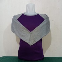 Kaos Polos Raglan - Ungu Kombinasi Misty