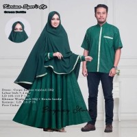 couple baju gamis muslim - Gamis Kemeja Khimar Karima Syari Couple Ori
