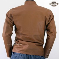 Jaket Kulit Pria By Silverstone RFLA - Cokelat Muda Untuk Mudik