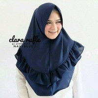 WR 2182 KHIMAR SIMPEL PET REMPEL TUMPUK RUFFLE HIJAB BERGO JILBAB