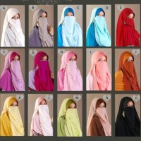 HOT SALE Jilbab Cadar Niqab Purdah Bertali Instan Malaysia Jilbabest