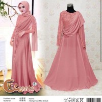Best baju gamis murah dress gaun wanita syari muslimah warna pink