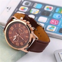 jam tangan wanita import fashion merk GENEVA Leather Quartz MURAH