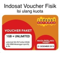 VOUCHER INDOSAT 1GB + UNLIMITED