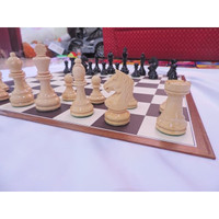 Papan Catur Lipat Kayu Standar Turnamen-Komplit Set